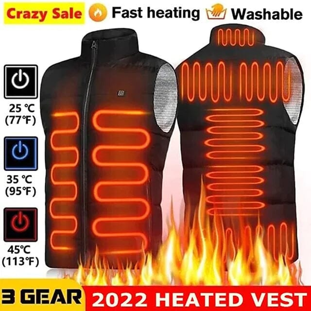 Nine Districts Intelligent Heating Vest Electric Heating Men's Outerwear - DailySale