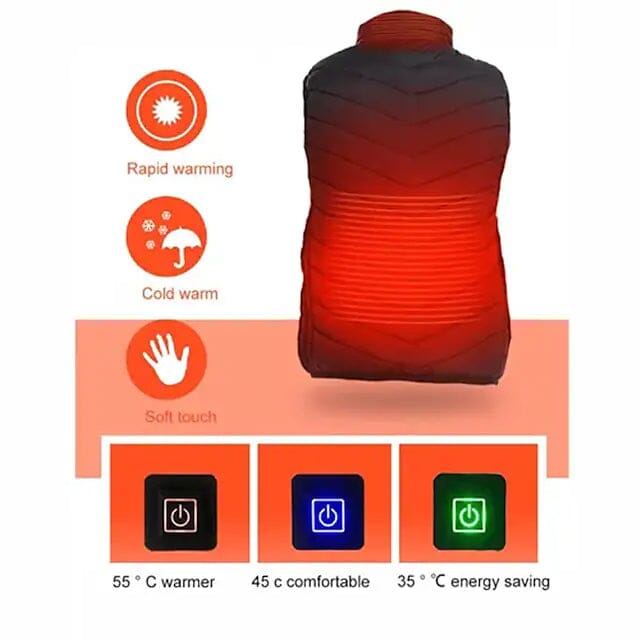 Nine Districts Intelligent Heating Vest Electric Heating Men's Outerwear - DailySale