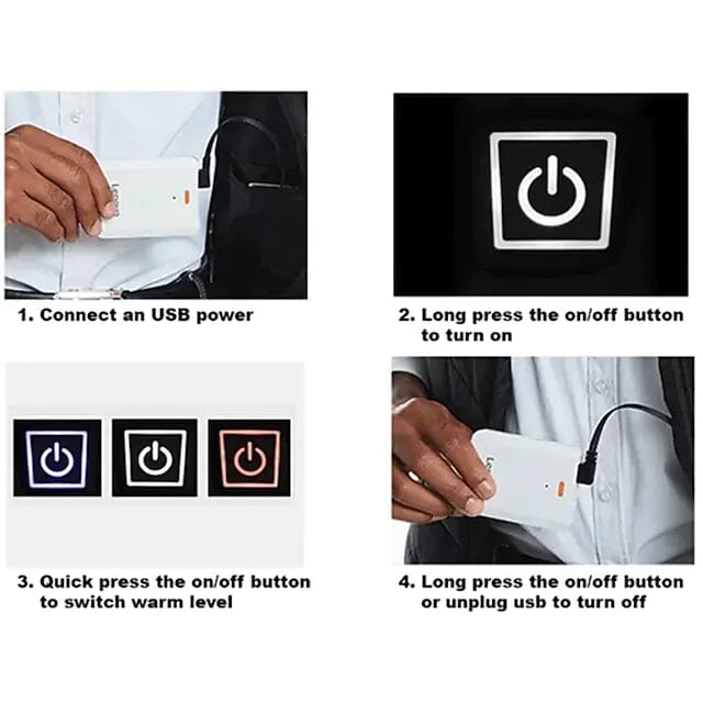 Nine Districts Intelligent Heating Vest Electric Heating Men's Outerwear - DailySale