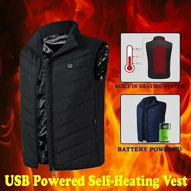 Nine Districts Intelligent Heating Vest Electric Heating Men's Outerwear - DailySale