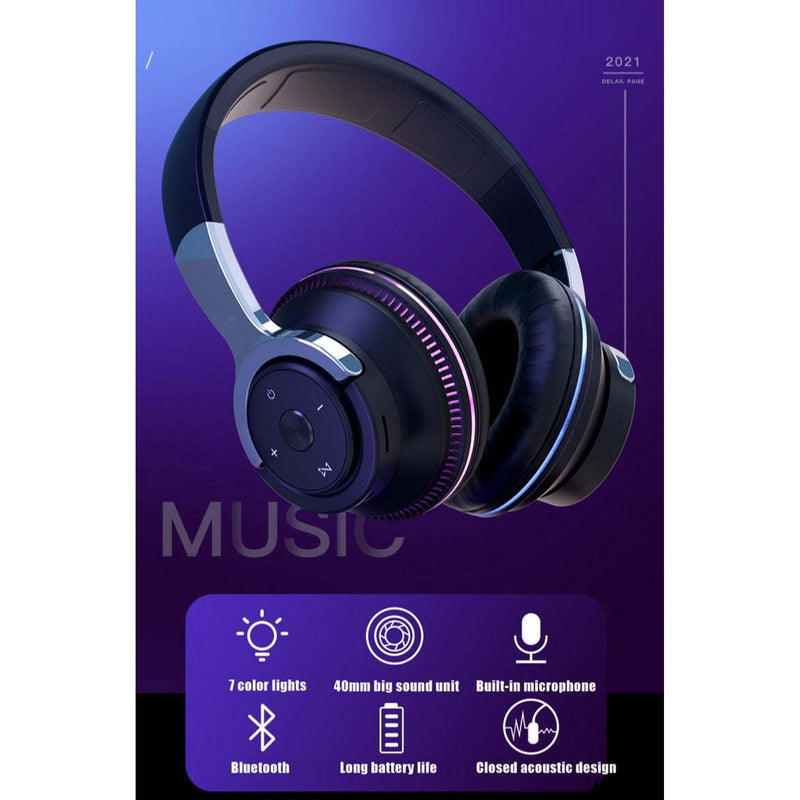 Ninja Dragon Wireless Light Changing Bluetooth Gaming Headset Headphones & Audio - DailySale