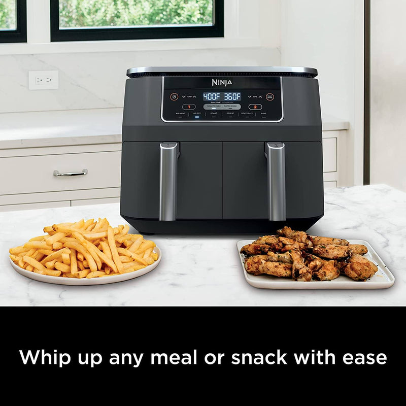 Ninja DZ201 Foodi 8 Quart 6-in-1 DualZone 2-Basket Air Fryer Kitchen Appliances - DailySale