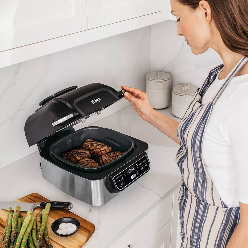 Ninja IG350Q Foodi 5-in-1 Grill with Kebabs, Roasting Rack and Recipes Kitchen & Dining - DailySale