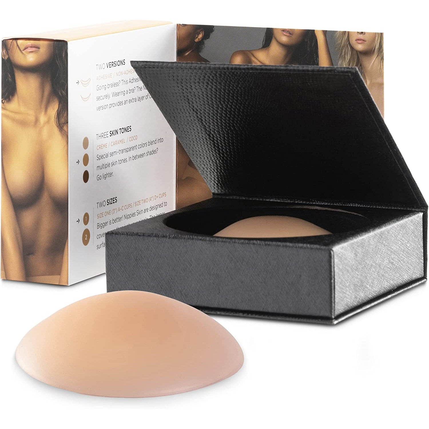 Nipple Cover-Sticky Adhesive Silicone Nipple Pasties - Reusable for Women  with Travel Box