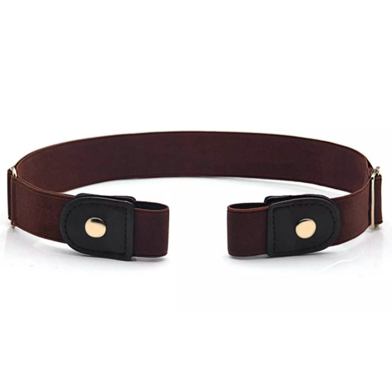 No Buckle Elastic Stretch Belts for Men and Women Comfortable Invisible Belts Women's Shoes & Accessories Brown - DailySale