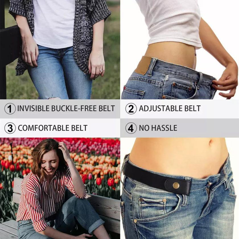 No Buckle Elastic Stretch Belts for Men and Women Comfortable Invisible Belts Women's Shoes & Accessories - DailySale