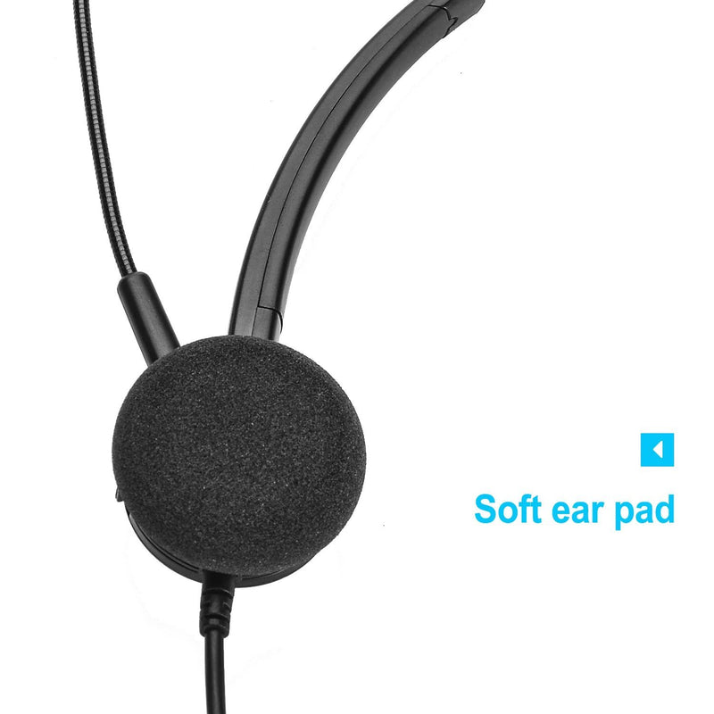 Noise Canceling Headset Convertible RJ9 Earphone with Microphone Adaptor Headphones & Audio - DailySale