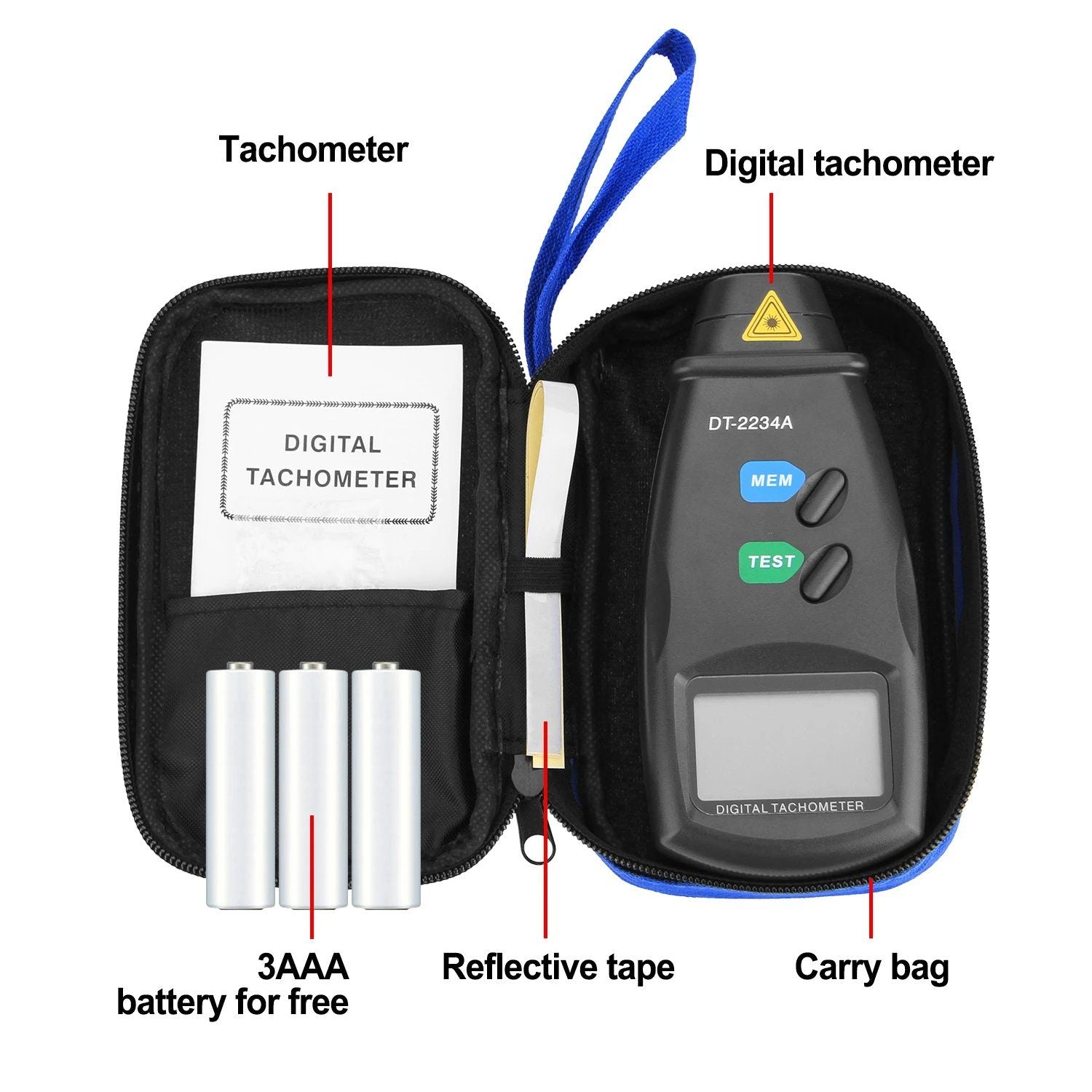 Non Contact Digital Tachometer 20713A Home Improvement - DailySale