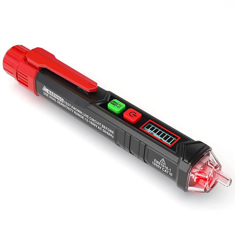 Non-Contact Voltage Tester with Dual Range AC 12V-1000V/48V-1000V Batteries & Electrical - DailySale