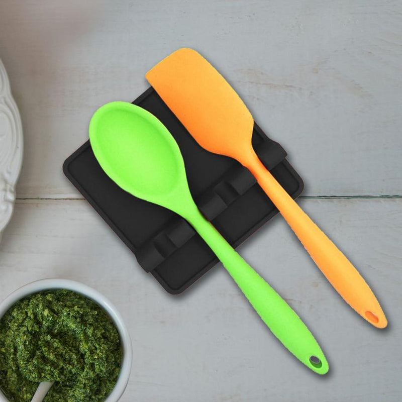 Non-Slip Heat Resistant Silicone Multiple Utensil Rest with Drip Pad Kitchen & Dining - DailySale