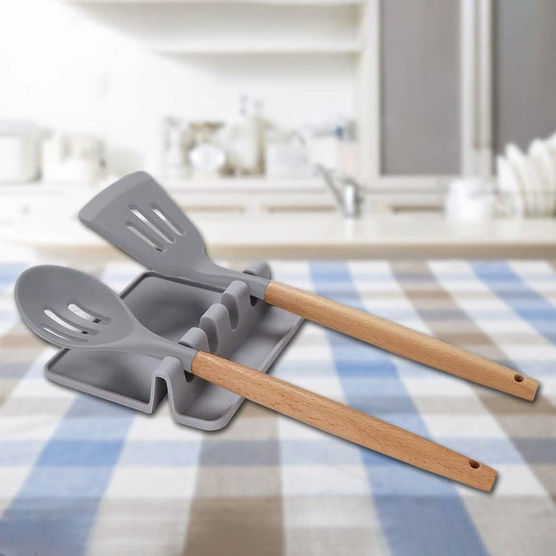 Non-Slip Heat Resistant Silicone Multiple Utensil Rest with Drip Pad Kitchen & Dining - DailySale