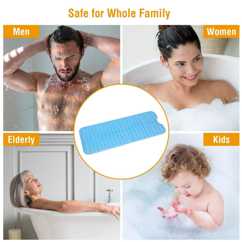 Non Slip Shower Mat Massage Anti-Bacterial with Suction Cups Bath - DailySale