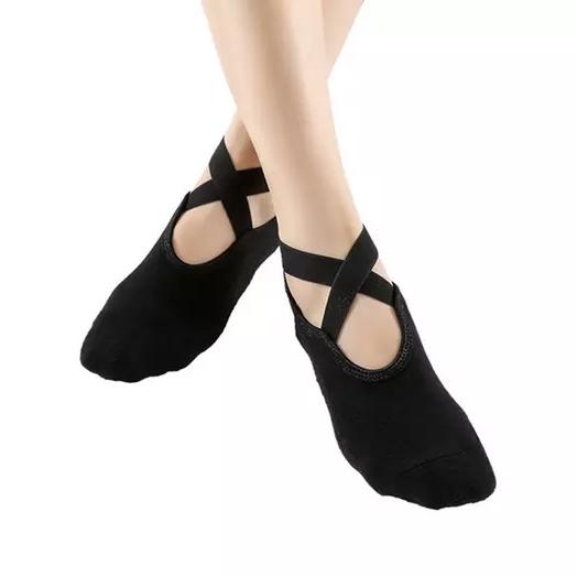 Non Slip Socks with Grips for Women Yoga Ballet Pilates Barre Dance Women's Shoes & Accessories Black - DailySale
