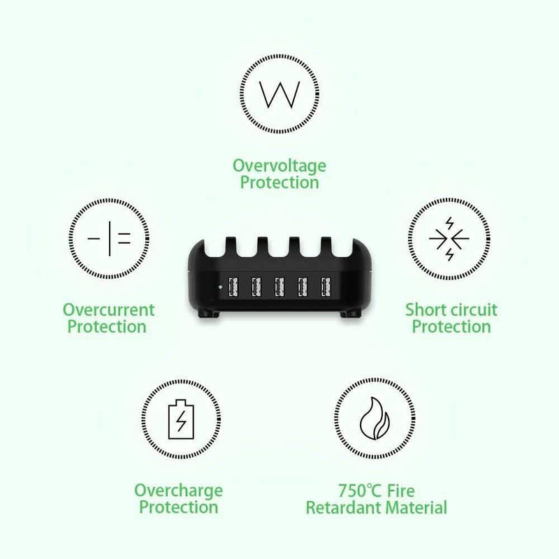 NTONPOWER Smartphone Charging Station 5 USB Ports Dock & Organizer Phones & Accessories - DailySale