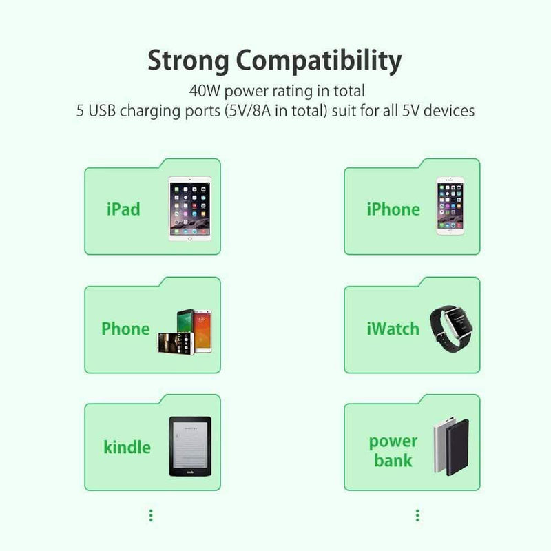 NTONPOWER Smartphone Charging Station 5 USB Ports Dock & Organizer Phones & Accessories - DailySale