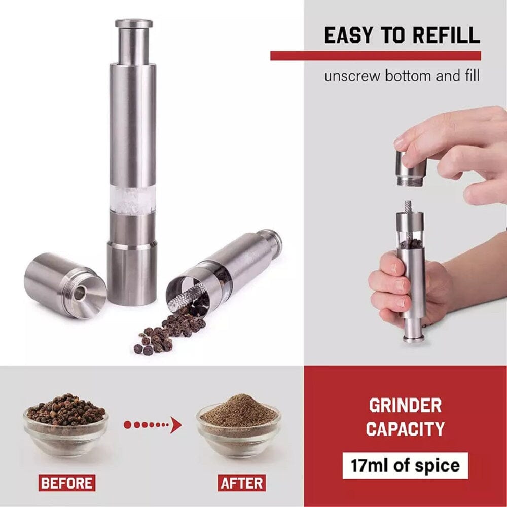 Salt and Pepper Grinder, Nuvita 2 in 1 Electric Salt and Pepper