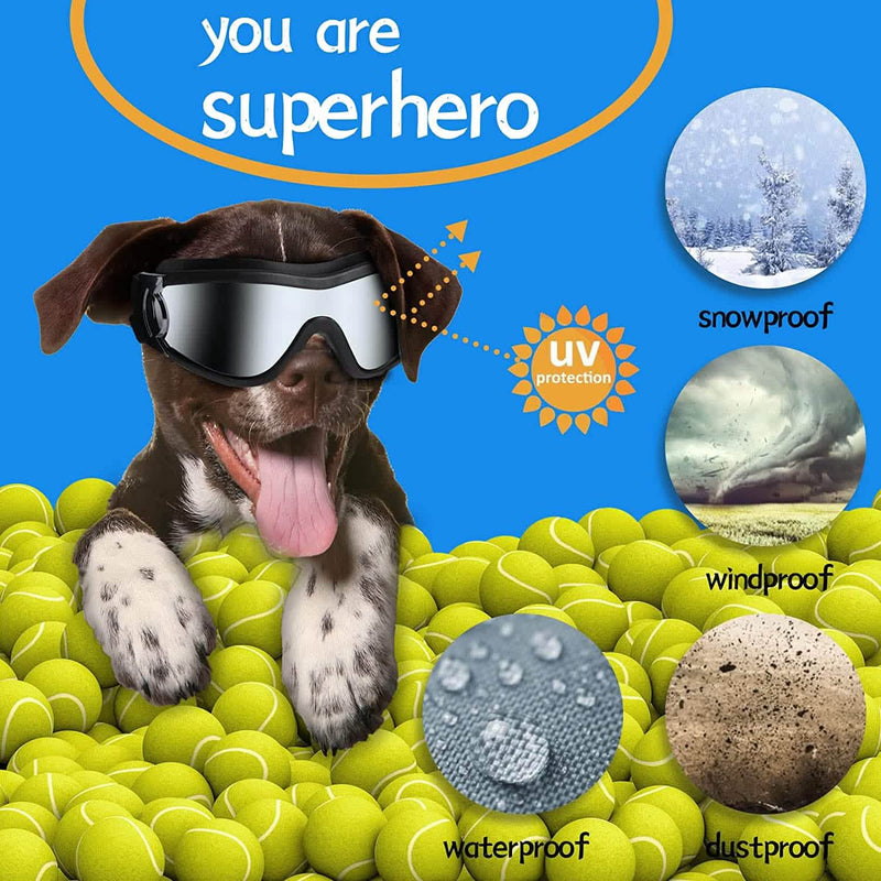 NVTED Dog Sunglasses with Adjustable Strap for Medium or Large Dog Pet Supplies - DailySale