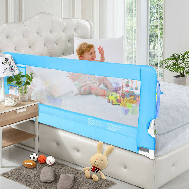 Odoland 180cm 71" Safety Bed Rail Anti Falling Guard Foldable Baby Child Toddler Baby - DailySale