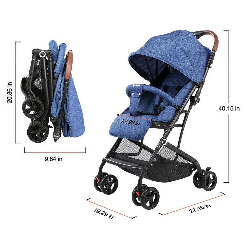 Odoland Baby Infant Foldable Umbrella Stroller Lightweight Travel Carriage Pushchair Baby - DailySale