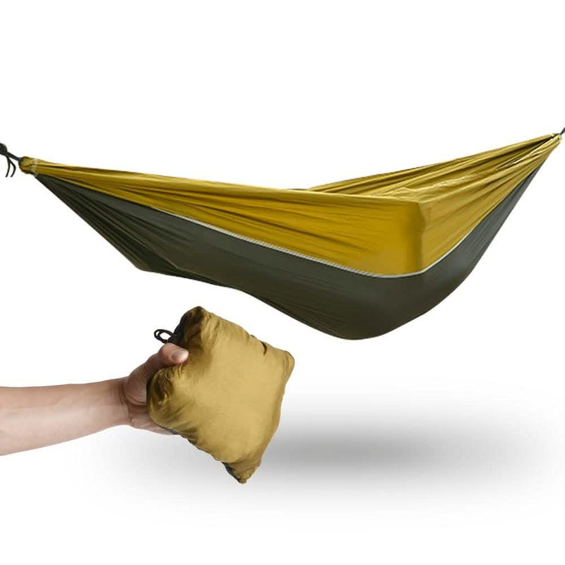 Odoland Lightweight Portable Nylon Camping Hammock and Steel Carabiners Sports & Outdoors - DailySale