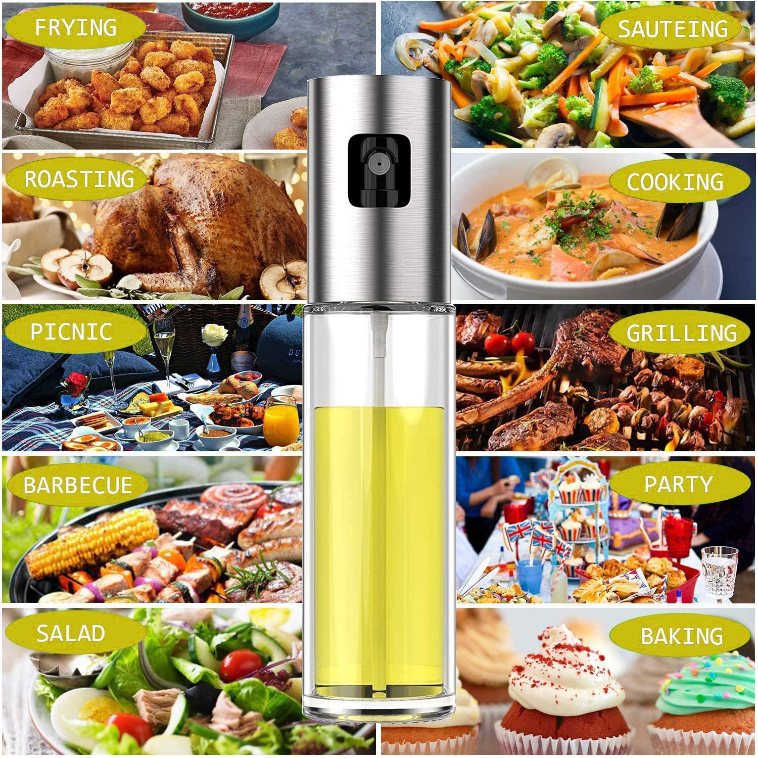 Oil Sprayer for Salad BBQ, Kitchen Baking Roasting Kitchen Tools & Gadgets - DailySale