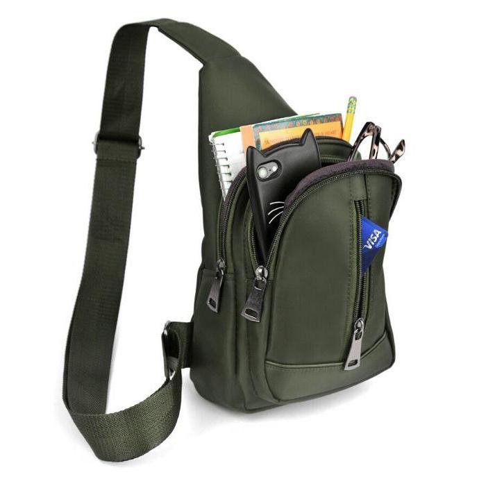 Olive Crossbody Sling Backpack with Adjustable Strap Bags & Travel - DailySale