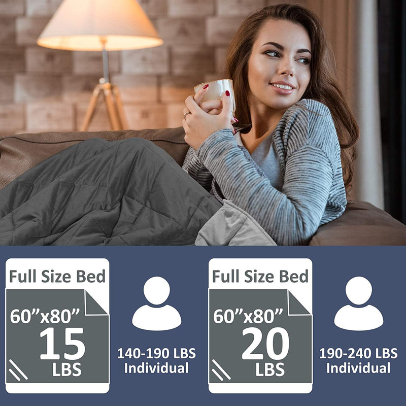 Olsen & Smith Dual Sided Premium Weighted Blanket Bedding - DailySale