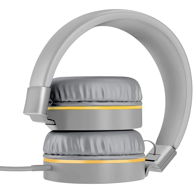 On-Ear Headphones with Built-in Mic, Portable Audio Headset with Adjustable Headband Headphones & Audio - DailySale
