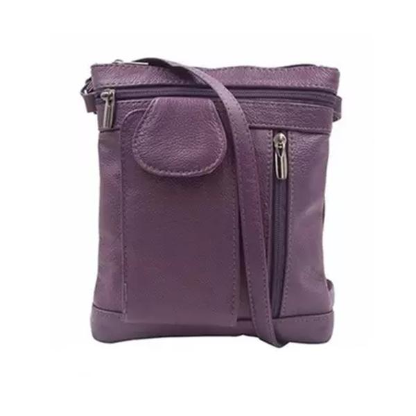 On-The-Go Soft Leather Crossbody Bag Bags & Travel Large Purple - DailySale