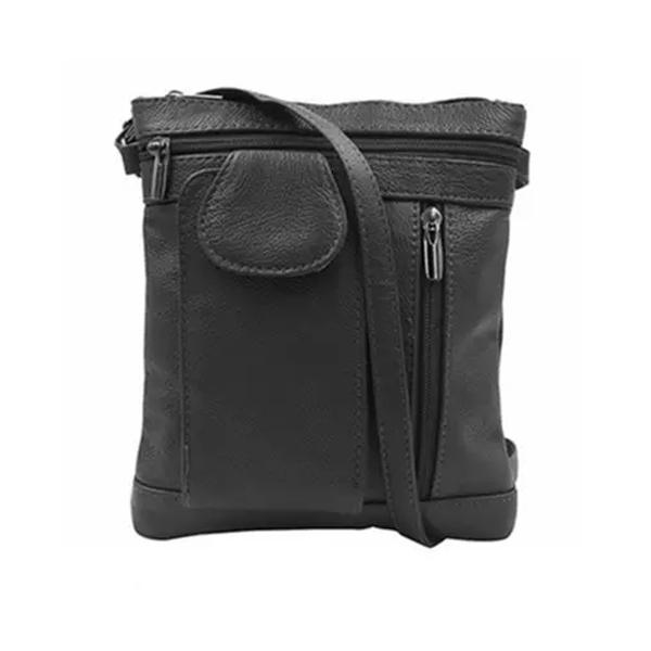 On-The-Go Soft Leather Crossbody Bag Bags & Travel Medium Black - DailySale