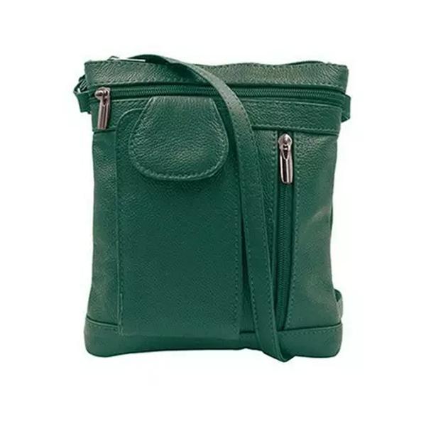 On-The-Go Soft Leather Crossbody Bag Bags & Travel Medium Green - DailySale