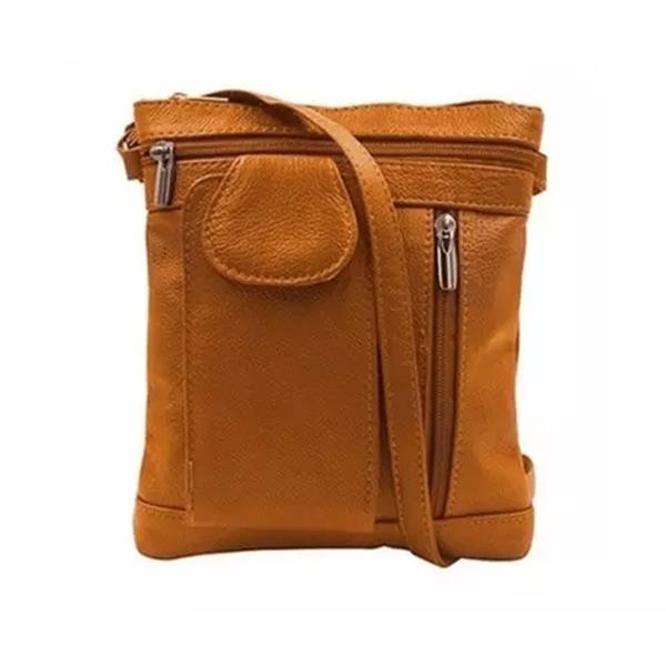 On-The-Go Soft Leather Crossbody Bag Bags & Travel Medium Light Brown - DailySale