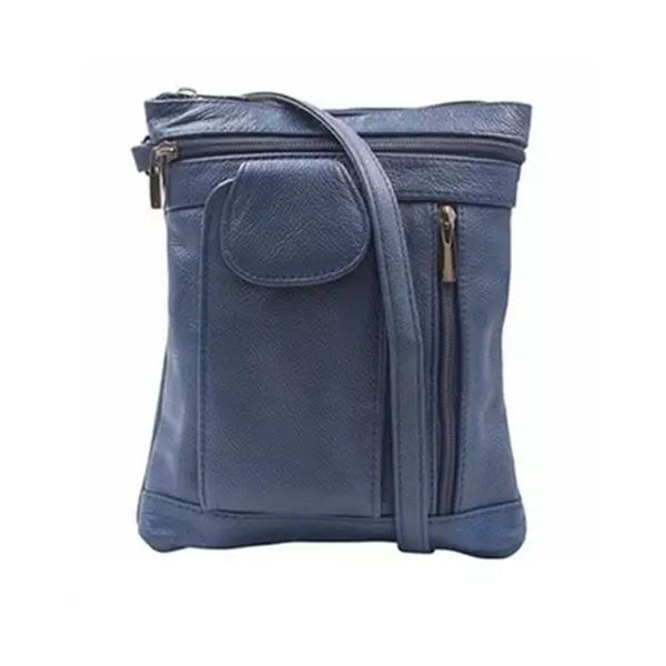On-The-Go Soft Leather Crossbody Bag Bags & Travel Medium Navy - DailySale