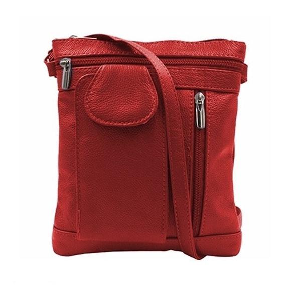 On-The-Go Soft Leather Crossbody Bag Bags & Travel Medium Red - DailySale