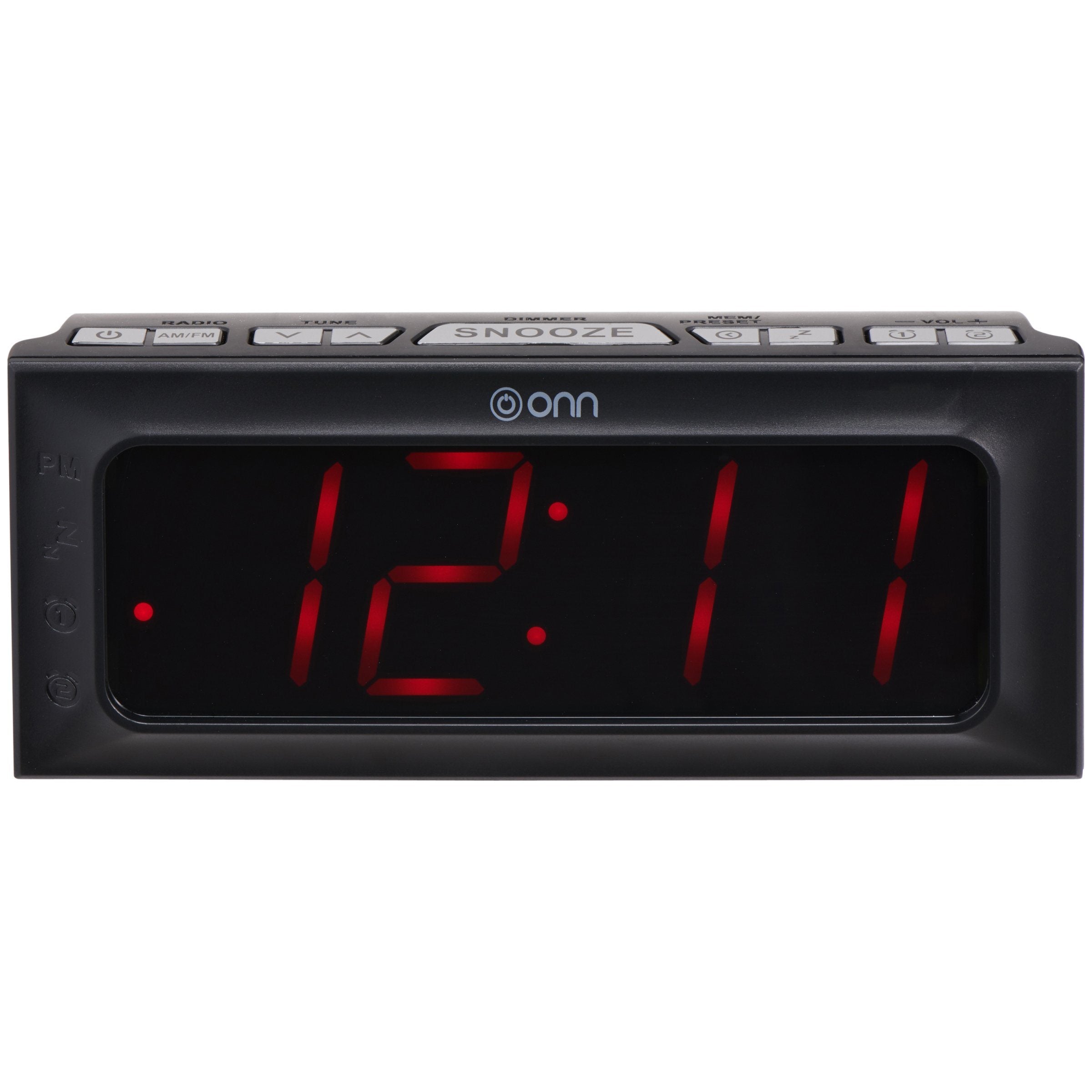 Onn ONA15AV101 - Digital Alarm Clock Radio with Snooze and Sleep Function Household Appliances - DailySale