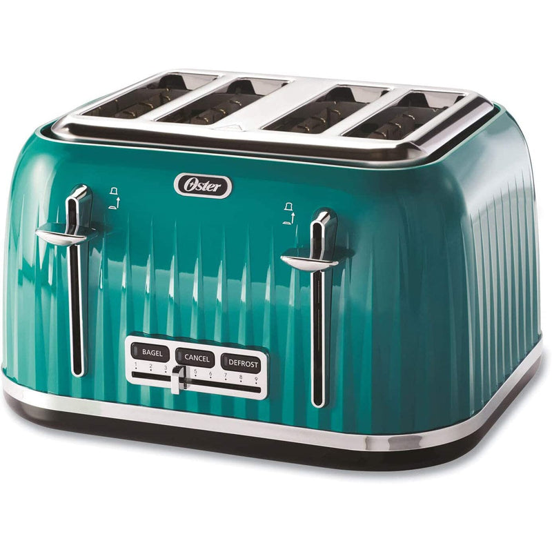 Oster Extra Wide 4 Slice Toaster with 7 Heat Settings, Red 