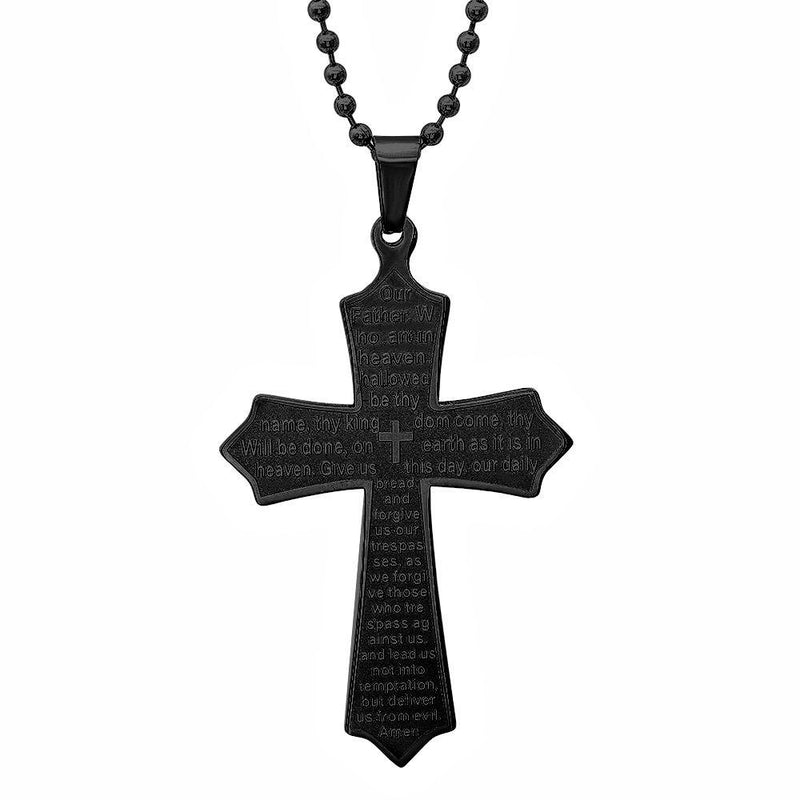 Our Father Lord's Prayer Cross Pendant