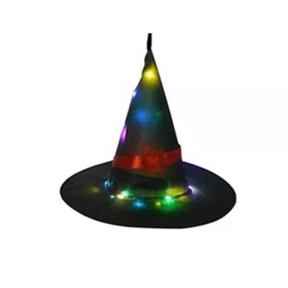 Outdoor Halloween Decoration Glowing Hats Holiday Decor & Apparel Black 1-Pack - DailySale