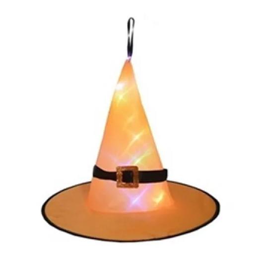 Outdoor Halloween Decoration Glowing Hats Holiday Decor & Apparel Orange 1-Pack - DailySale