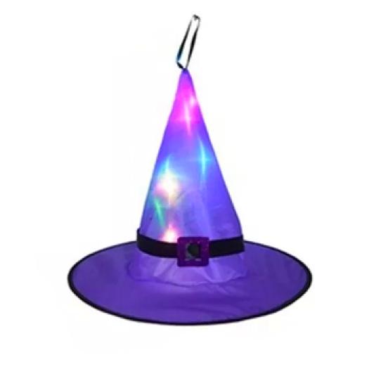 Outdoor Halloween Decoration Glowing Hats Holiday Decor & Apparel Purple 1-Pack - DailySale