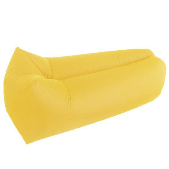 Outdoor Inflatable Lounger Sports & Outdoors Yellow - DailySale