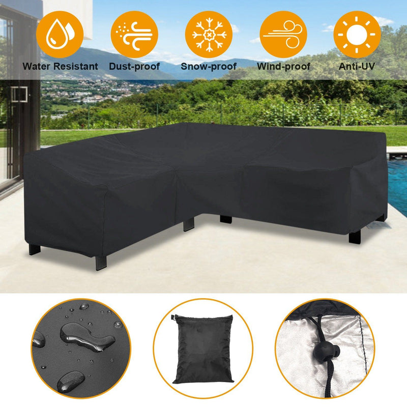 Outdoor L Shape Sofa Covers Water Resistant Garden & Patio - DailySale