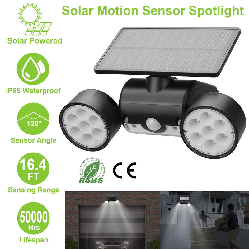 Outdoor PIR Motion Sensor Dusk To Dawn Solar Wall Lamps IP65 Waterproof Outdoor Lighting - DailySale