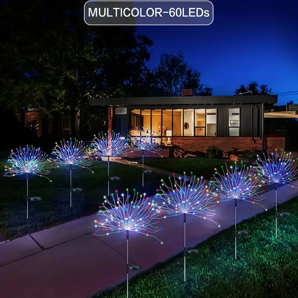 Outdoor Solar Garden Lights with 8 Lighting Modes Outdoor Lighting Multicolor 90LED - DailySale