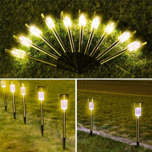 Outdoor Solar LED Solar Lights and Garden LED Lamps Outdoor Lighting 5-Pieces Warm White - DailySale