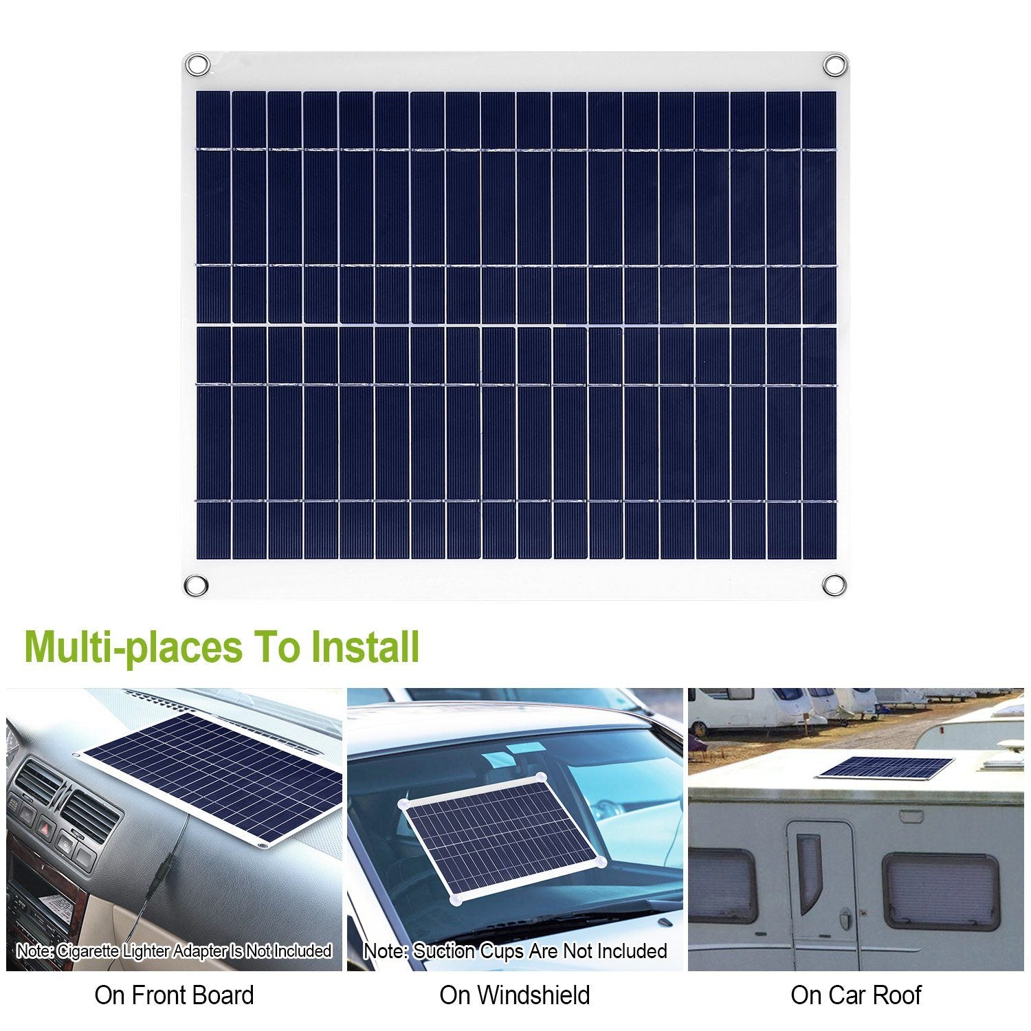 Outdoor Solar Panel 12V 25W Car Battery Charger Automotive - DailySale