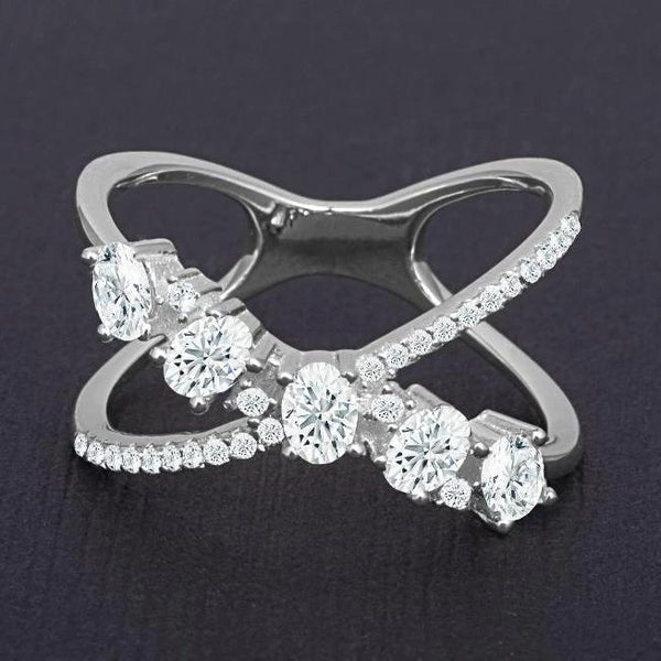 Oval Design Mini X Ring Rings - DailySale