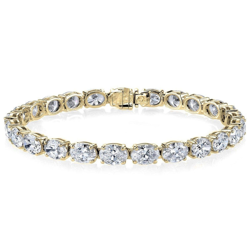 Oval Tennis Bracelets Made With Swarovski Elements Jewelry Gold - DailySale