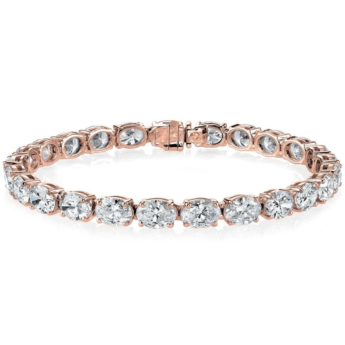 Oval Tennis Bracelets Made With Swarovski Elements Jewelry Rose Gold - DailySale