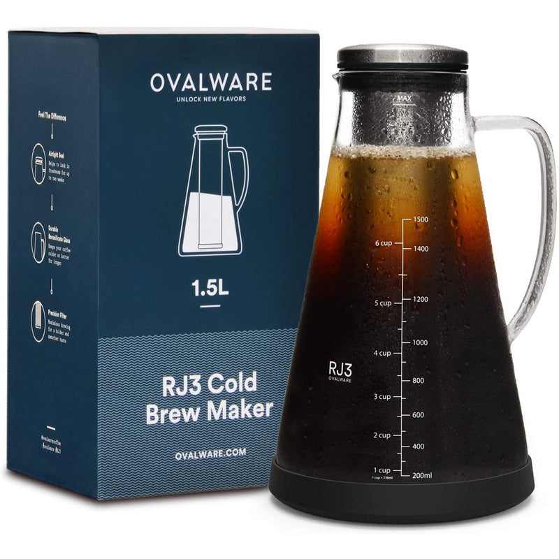 Ovalware Cold Brew Iced Coffee Maker Kitchen Appliances - DailySale